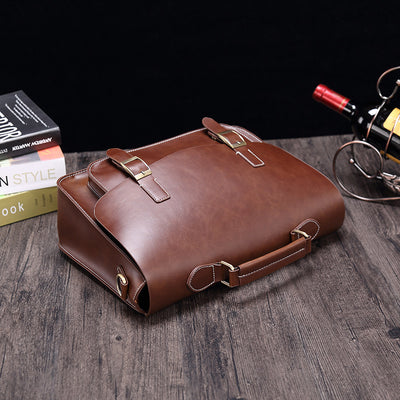 Portafolio Ejecutivo Cuero Crazy Horse Estilo Retro Horizontal - Image 16