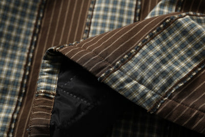 Camisa Acolchada de Algodón a Rayas con Detalles Desgastados - Image 19