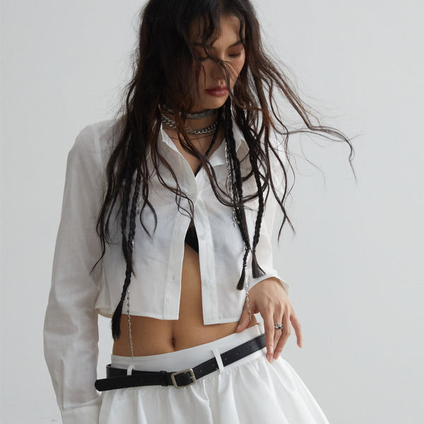 Camisa Corta de Algodón Blanco - Comodidad y Estilo