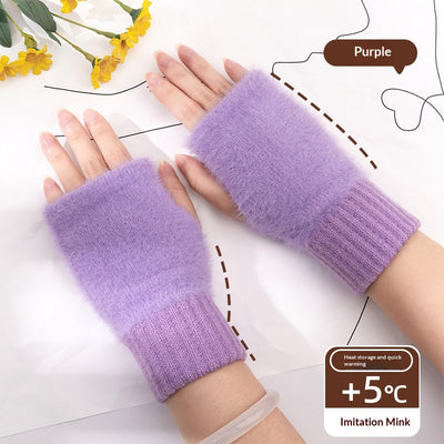 Guantes Térmicos de Punto con Dedos Libres y Forro Suave - Image 11
