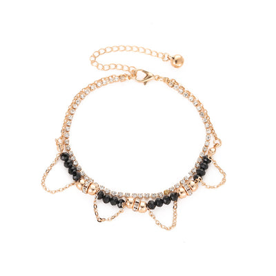 Pulsera Étnica de Cuentas con Diamantes y Borla - Image 4