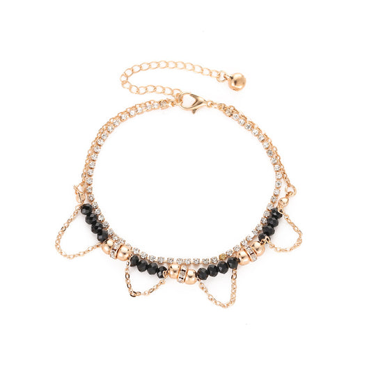 Pulsera Étnica de Cuentas con Diamantes y Borla - Image 4
