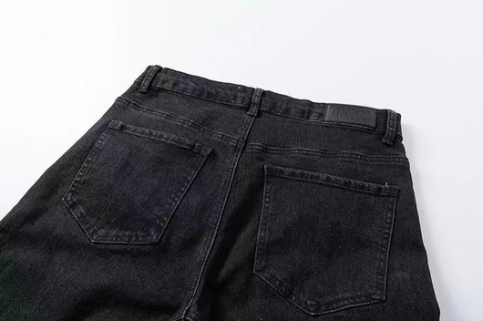 Pantalones Vaqueros Hip Hop Desgastados con Zipper - Image 6