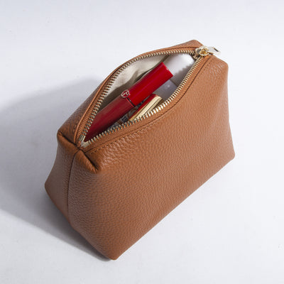Bolsa de Almacenamiento de Cosméticos en Cuero Grabado con Patrón de Lichi - Image 35