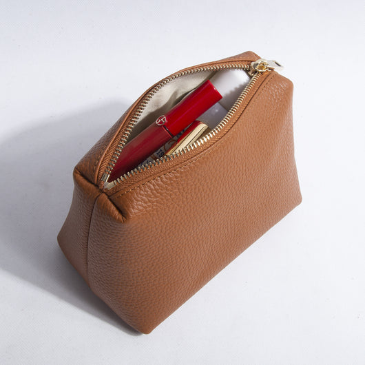 Bolsa de Almacenamiento de Cosméticos en Cuero Grabado con Patrón de Lichi - Image 35
