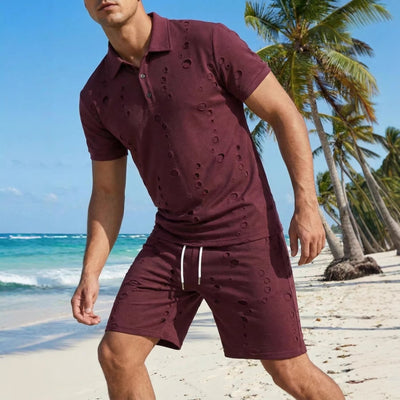 Polo Deportivo Hombre Efecto Desgastado con Botones - Estilo Verano - Image 3