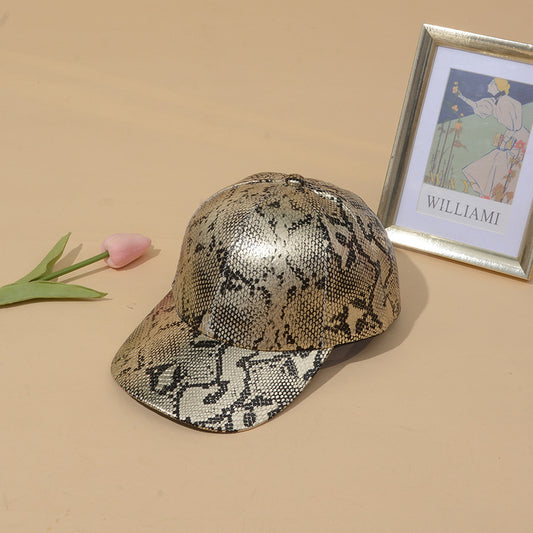 Gorra de Béisbol con Estampado de Serpiente