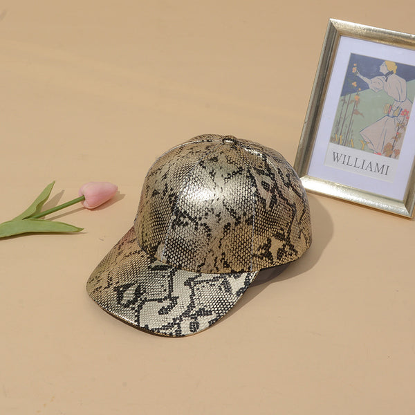 Gorra de Béisbol con Estampado de Serpiente