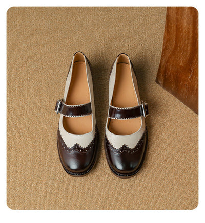 Zapatos de Cuero con Bloques de Color - Diseño Moderno y Versátil - Image 13