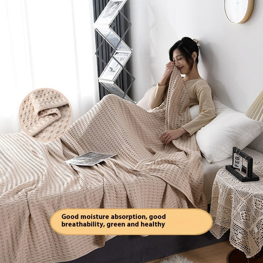 Manta Gasa de Algodón Puro para Cama - Textura Waffle Transpirable - Image 2