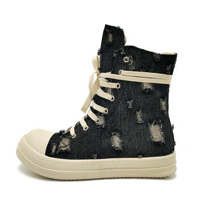 Zapatillas Canvas Denim Rotos - Estilo Casual Desenfadado - Image 6