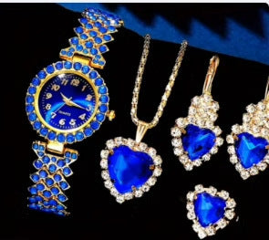 Juego de Reloj y Joyas con Cristales de Colores Cuarzo - Image 12