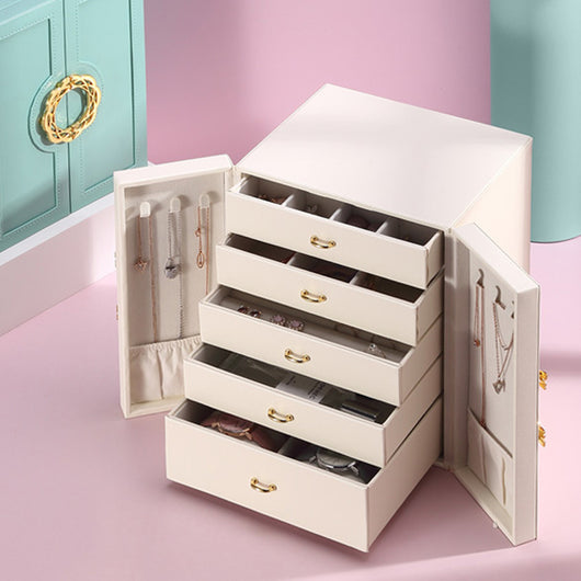 Organizador de Cosméticos y Joyas Multicapa Estilo Coreano en Cuero - Image 7