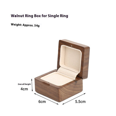 Joyero de Madera de Nogal Maciza - Diseño Lujo Minimalista Portátil - Image 5