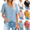 Blusa Ejecutiva con Volantes y Cuello en V