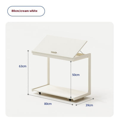 Mesa Auxiliar de Madera Maciza con Almacenamiento Removible - Image 12