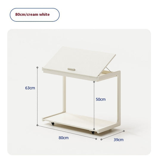 Mesa Auxiliar de Madera Maciza con Almacenamiento Removible - Image 12