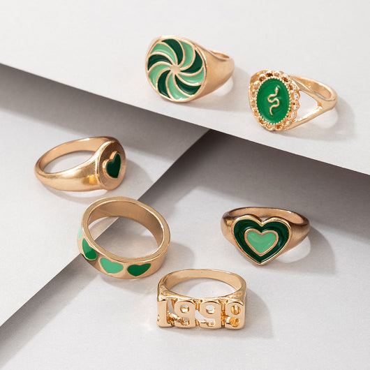 Set de 6 Anillos Serpentina Vintage 1999 - Colección Inspiración Retro - Image 3
