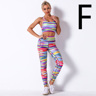 Conjunto Deportivo Sujetador Yoga Antiimpacto con Estampado Digital - Image 19