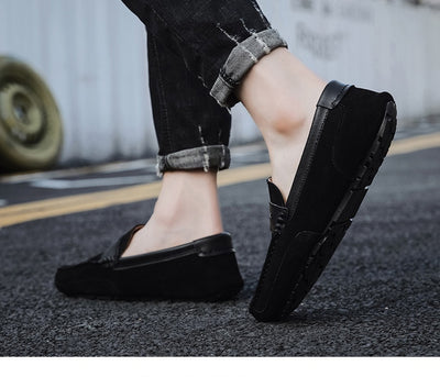 Mocasín de Cuero con Detalles en Contraste - Zapatos Versátiles para Hombre - Image 19