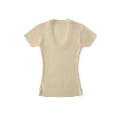 Blusa Ajustada de Lana Estilo Europeo - Cuello Redondo Liso y Elástico - Image 18