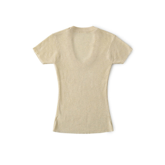Blusa Ajustada de Lana Estilo Europeo - Cuello Redondo Liso y Elástico - Image 18