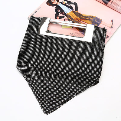 Bolso de Noche Elegante con Incrustaciones de Diamantes