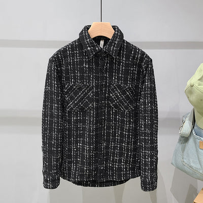 Chaqueta Camisa Tweed Cuadros para Hombre - Manga Larga - Image 10