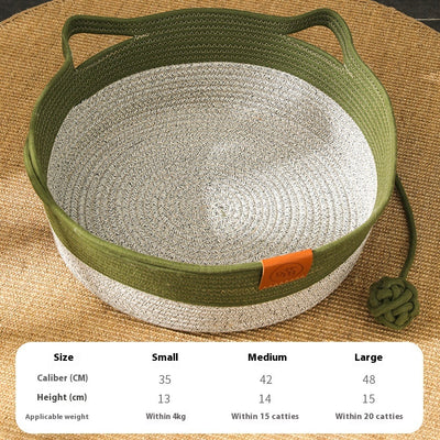 Cama Tejida para Gatos con Diseño Adorable de Hilo de Algodón - Image 5