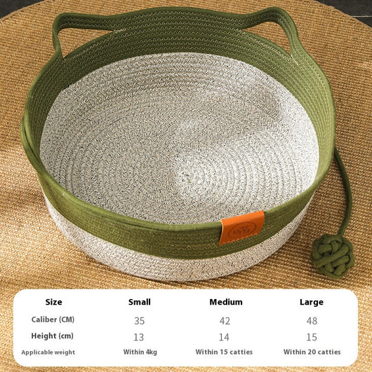 Cama Tejida para Gatos con Diseño Adorable de Hilo de Algodón - Image 5
