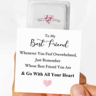 Anillo Corazón Melocotón en Plata de Ley S925 para Mujer - Image 4