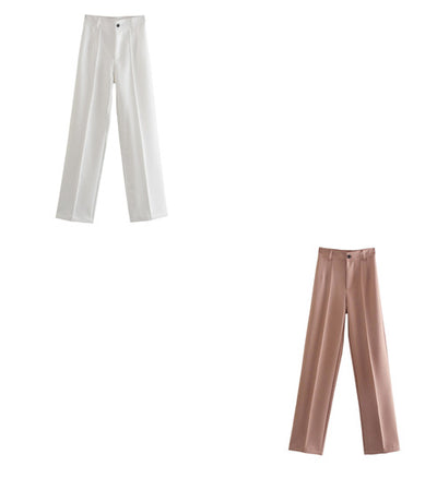 Pantalón Multicolor Cintura Alta Pierna Ancha para Mujer - Image 13