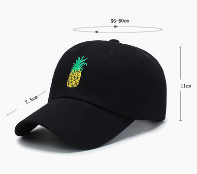 Gorra de Béisbol de Algodón con Bordado de Piña Ajustable - Image 8