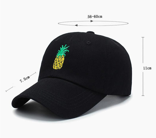 Gorra de Béisbol de Algodón con Bordado de Piña Ajustable - Image 8
