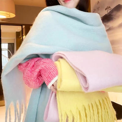 Chal Elegante de Abrigo para Mujer en Colores Sólidos - Image 4