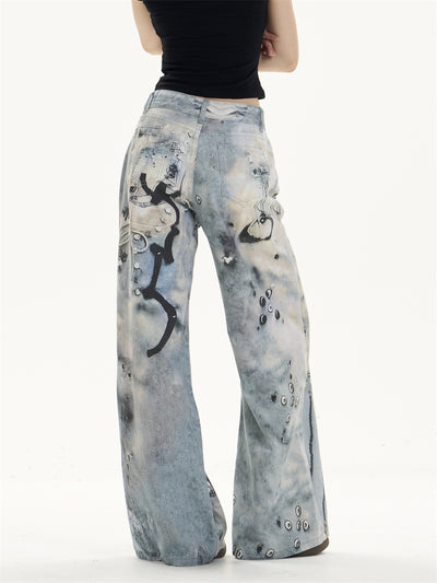 Pantalones Vaqueros Rectos de Pierna Ancha con Múltiples Bolsillos - Image 16