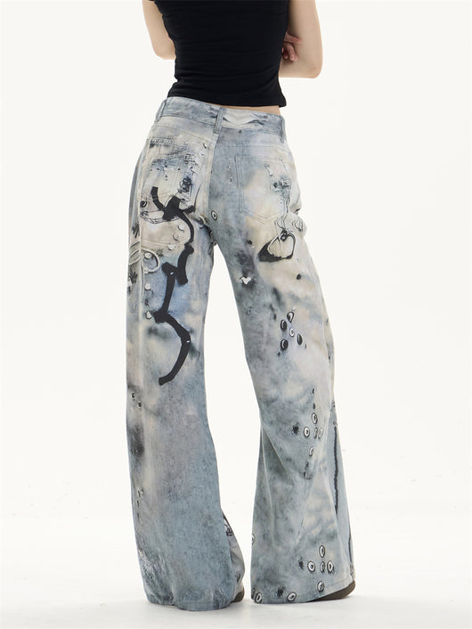 Pantalones Vaqueros Rectos de Pierna Ancha con Múltiples Bolsillos - Image 16