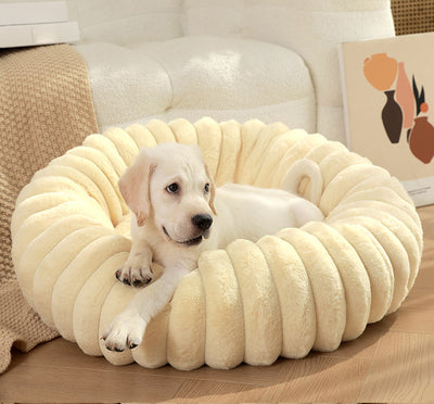 Cama Térmica Redonda de Felpa para Gatos y Perros - Nido Acogedor Invierno - Image 33