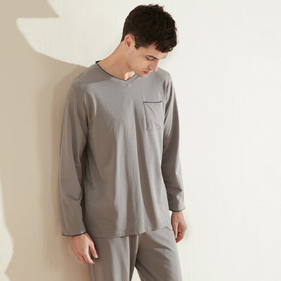 Playera Casual Escote V para Hombre Talla Grande Cómoda para Casa - Image 2