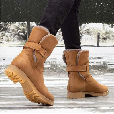 Botas Medianas Cómodas de Punta Redonda para Mujer Tallas Grandes - Image 4