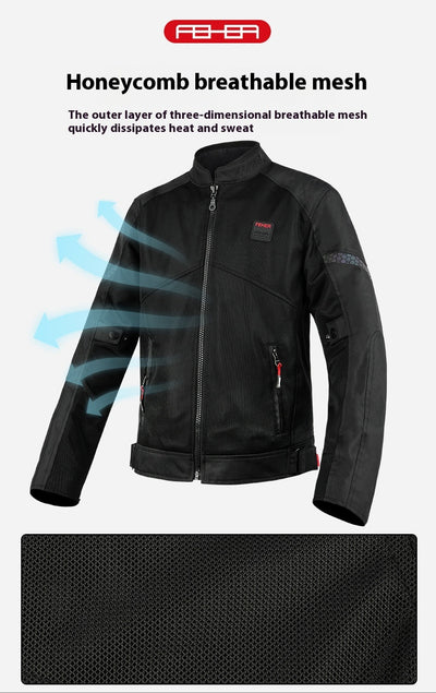Chaqueta de Malla Transpirable para Motociclismo - Abrigo Deportivo para Hombre - Image 10