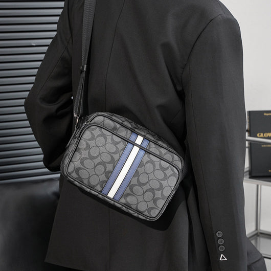Bolsa Casual para Hombre con Diseño de Letras y Cuadros Pequeños - Image 2