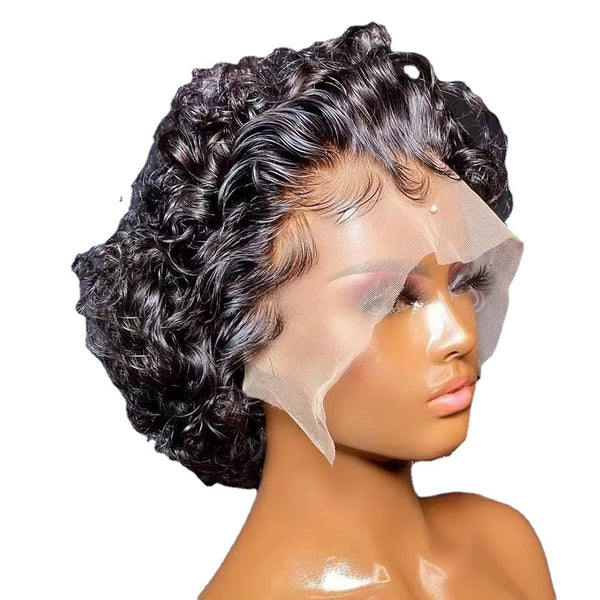 Peluca Rizada con Encaje Frontal - Estilo Natural y Versátil - Image 4