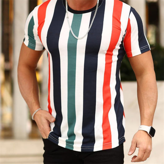 Camiseta Casual Hombre Cuello Redondo Manga Corta Estilo Europeo - Image 8
