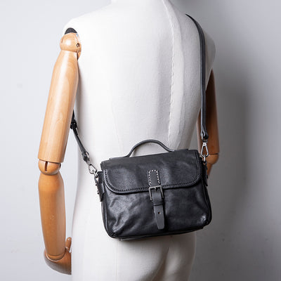 Bolso de Cuero Genuino Retro para Hombre - Artesanal - Image 3