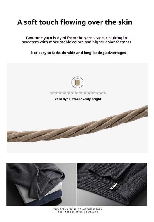 Cardigan Cashmere con Capucha para Hombre - Abrigo Casual Grueso con Cierre - Image 31