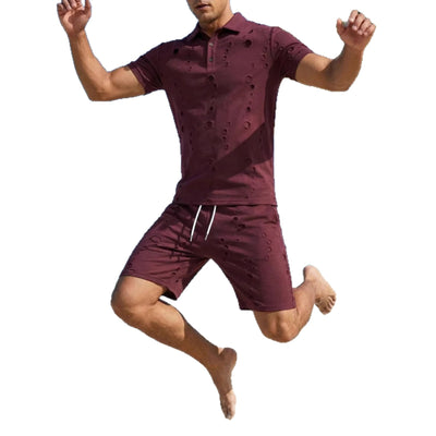 Polo Deportivo Hombre Efecto Desgastado con Botones - Estilo Verano - Image 5