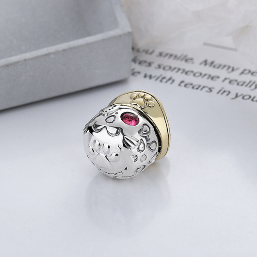 Pendiente Pirata Vintage en Plata 925 con Zircón Rosa - Image 3