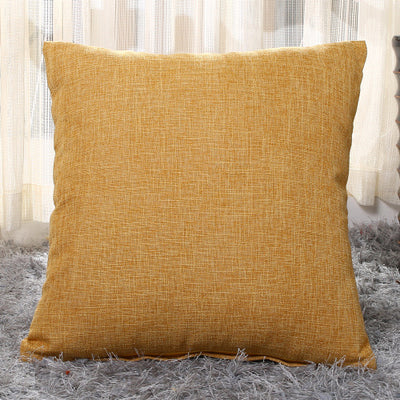 Funda de Almohada de Lino Natural Color Sólido para Sofá y Cama - Image 2