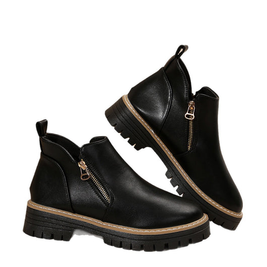 Botas de Tacón Alto Redondo para Otoño e Invierno - Image 5